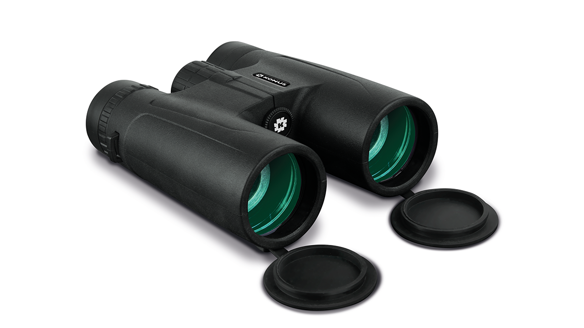 Binocolo Konus Basic Plus 10x42 a prismi a tetto con copriobiettivi