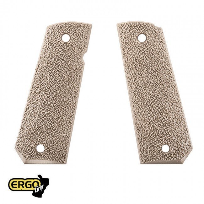 Ergo XTR Tapered Bottom Hard Rubber 1911 Grip - Dark Earth