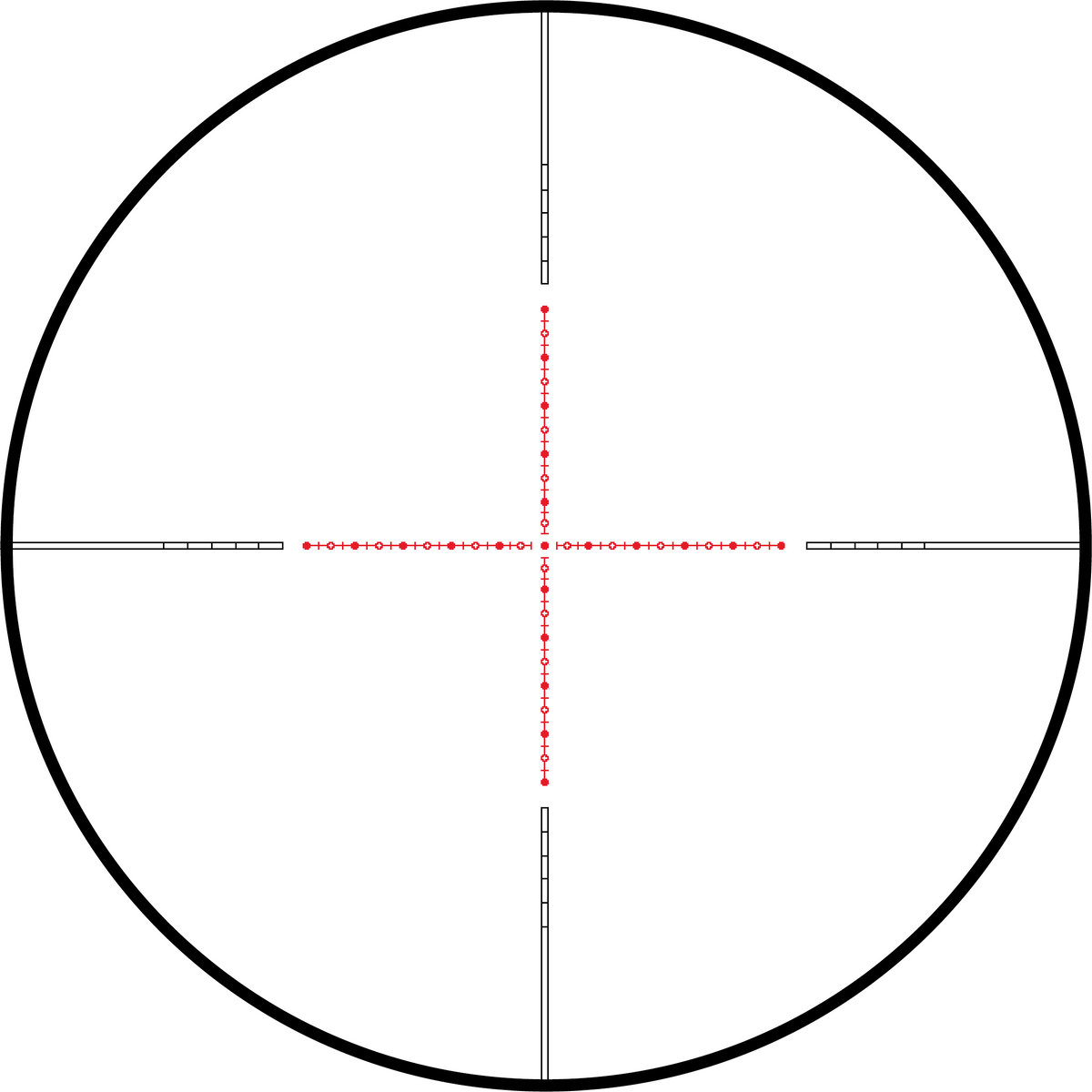 Reticolo 1/2 Mil-Dot illuminato del cannocchiale Konus Diablo 6-24x50