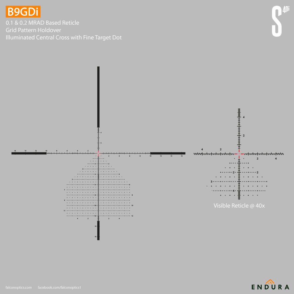 Falcon Optics Endura S40i - schema reticolo
