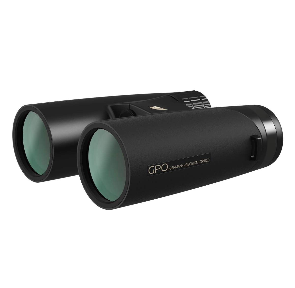 Binocolo GPO Passion ED 8x42 nero, vista angolata del corpo in magnesio
