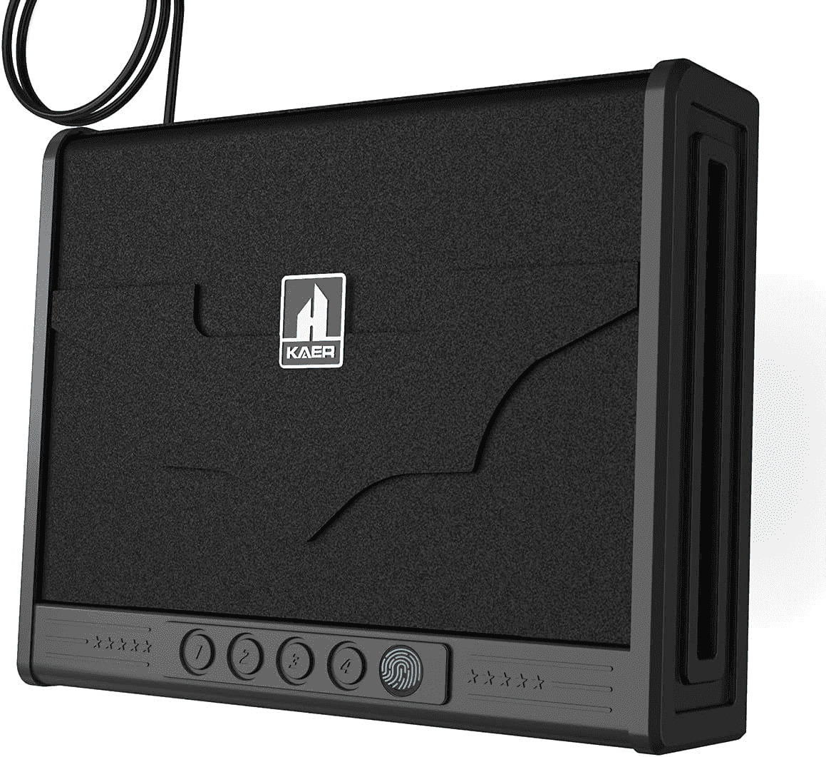 KAER cassetta di sicurezza biometrica per pistola nera