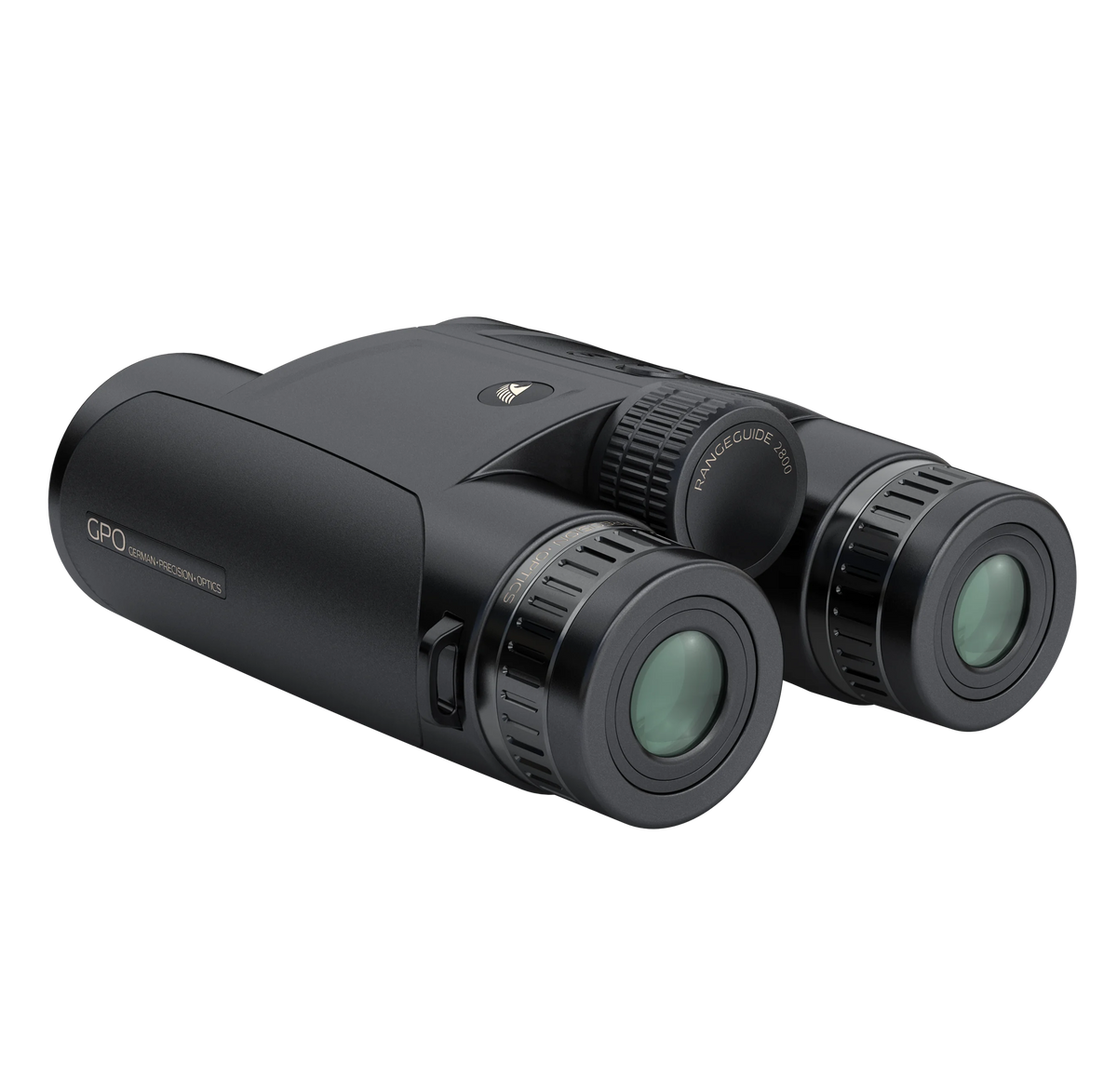 GPO Rangeguide 2800 8x50 binocolo telemetro, vista posteriore di tre quarti