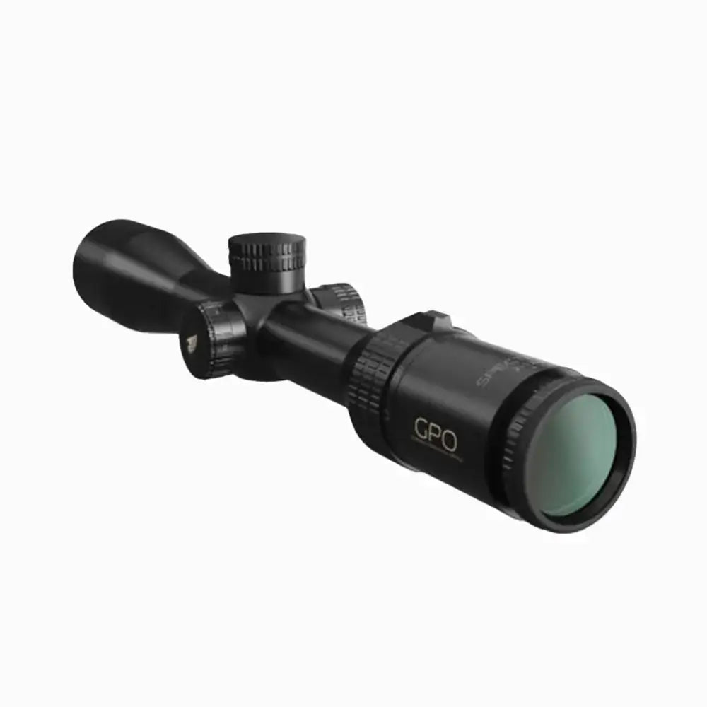 GPO Spectra 6x 2-12x44i BRWi, vista di tre quarti posteriore con torrette e oculare