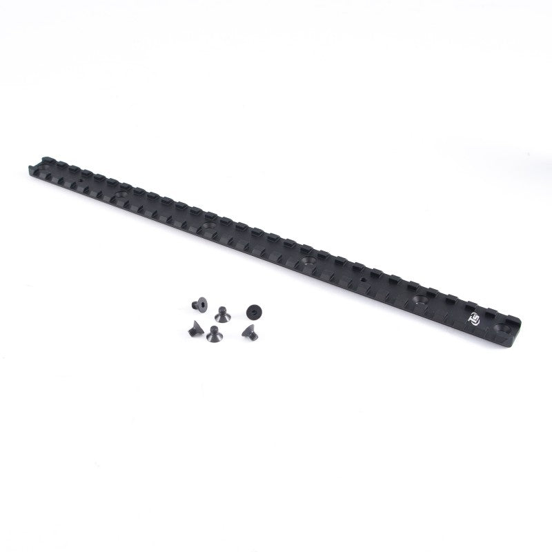 Toni System Slitta Picatinny lunga AR15 300 mm, interasse 61,5 mm, per tubi astina Toni System – Nero