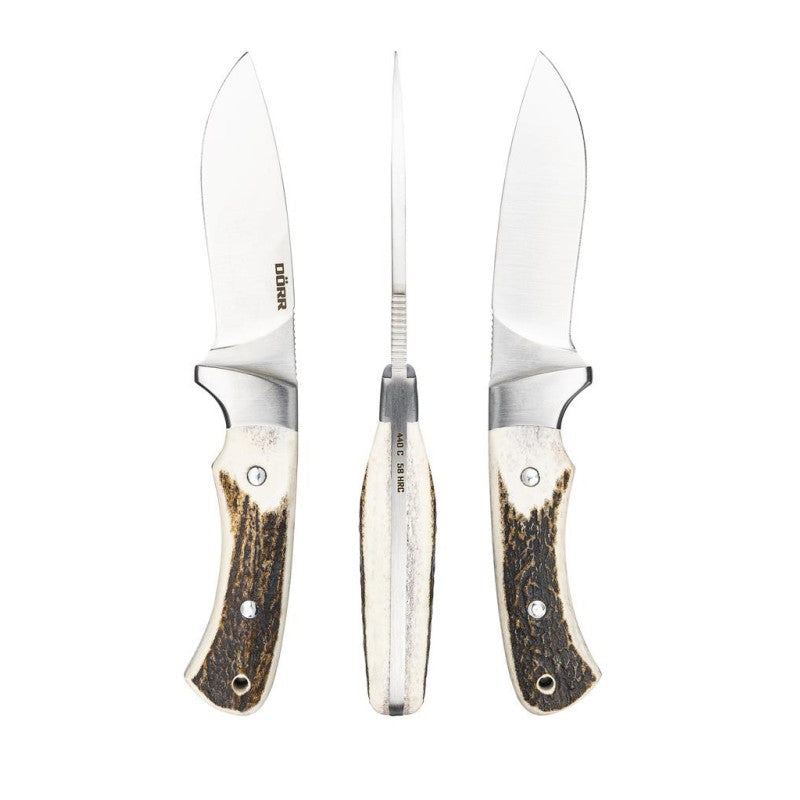 Dörr M-110 coltello a lama fissa manico in corno di cervo