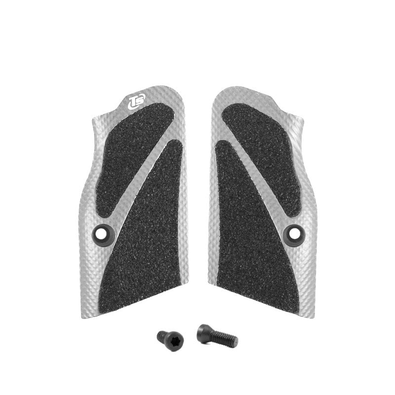Toni System Guancette 3D ultra corte, fusto small, per Tanfoglio Domina e Limited Custom Unica – Argento