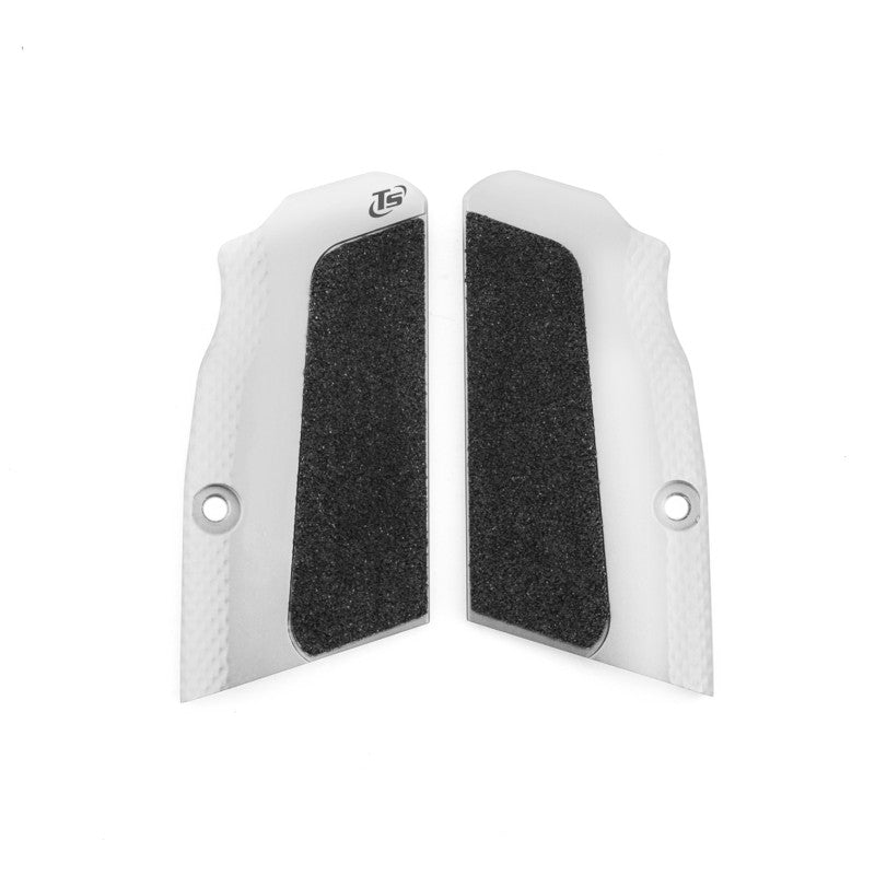 Toni System Guancette High-Grip ultra corte, fusto large, per Tanfoglio Domina e Limited Custom Unica – Argento