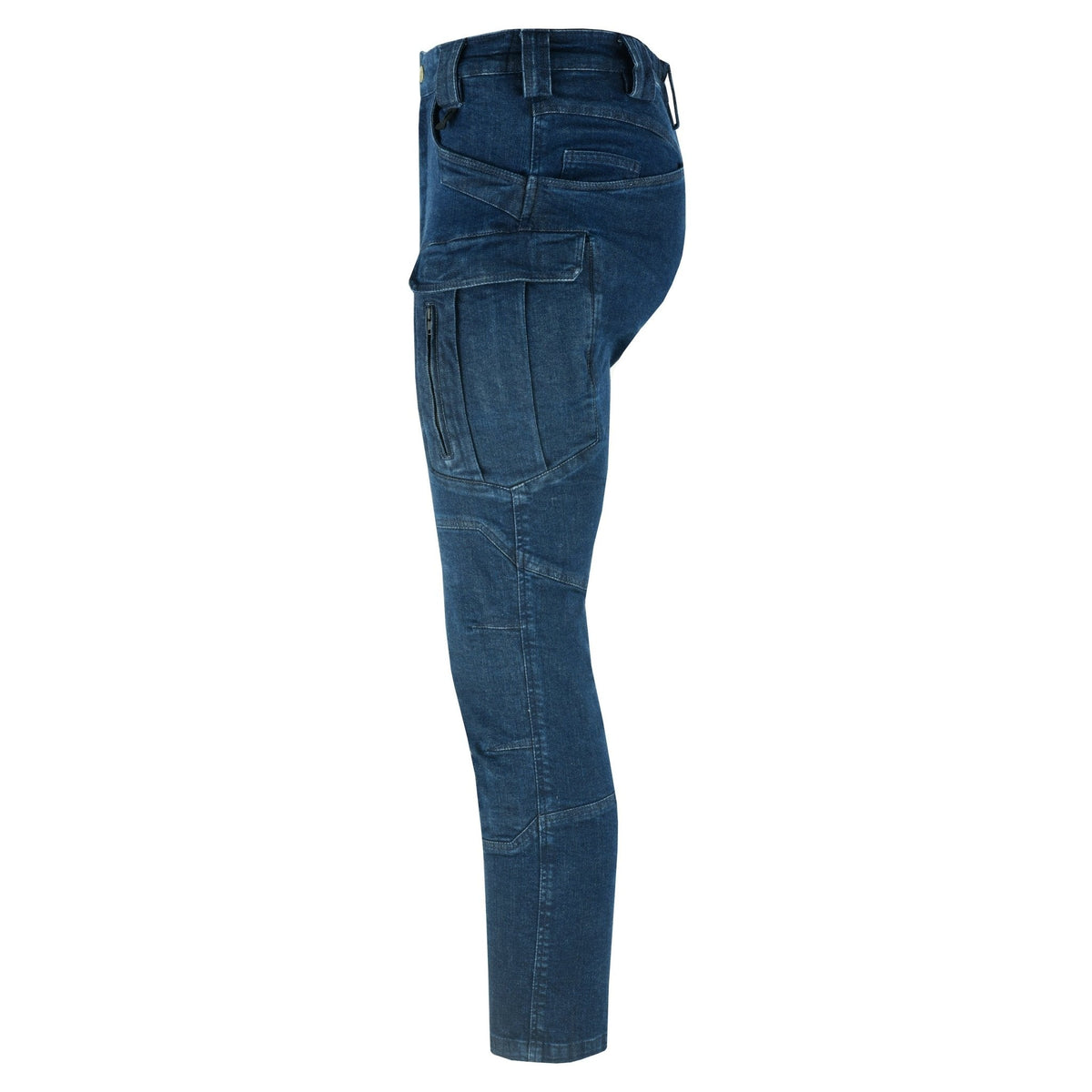 Pantalone jeans da tiro Konustex Kourage in cotone elasticizzato