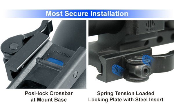 Attacco monoblocco UTG Integral QD M1B56100R2 per ottiche da 1 pollice, base 100 mm, immagine 5