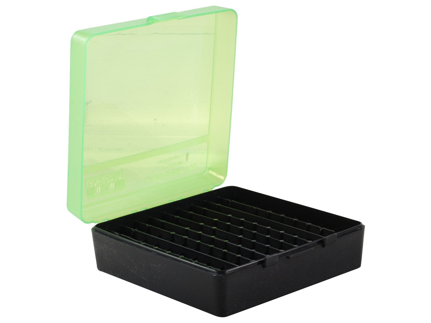 MTM Flip-Top Box 41 Remington Magnum, 44 Remington Magnum, 45 Long Colt - 100 Colpi Con Cerniera - BK/GREEN