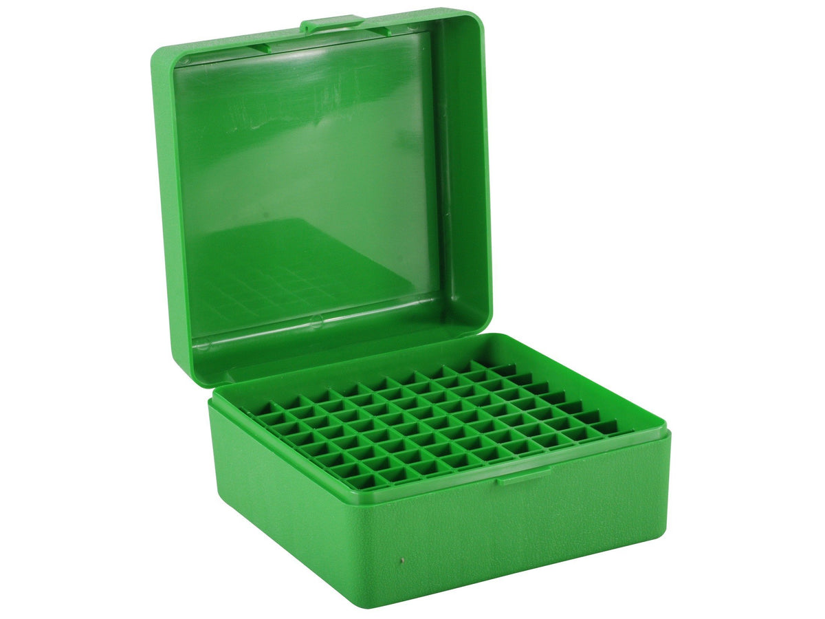 MTM Flip-Top Ammo Box 22-250 Remington, 243 Winchester, 308 Winchester - 100 Colpi Con Cerniera - Verde