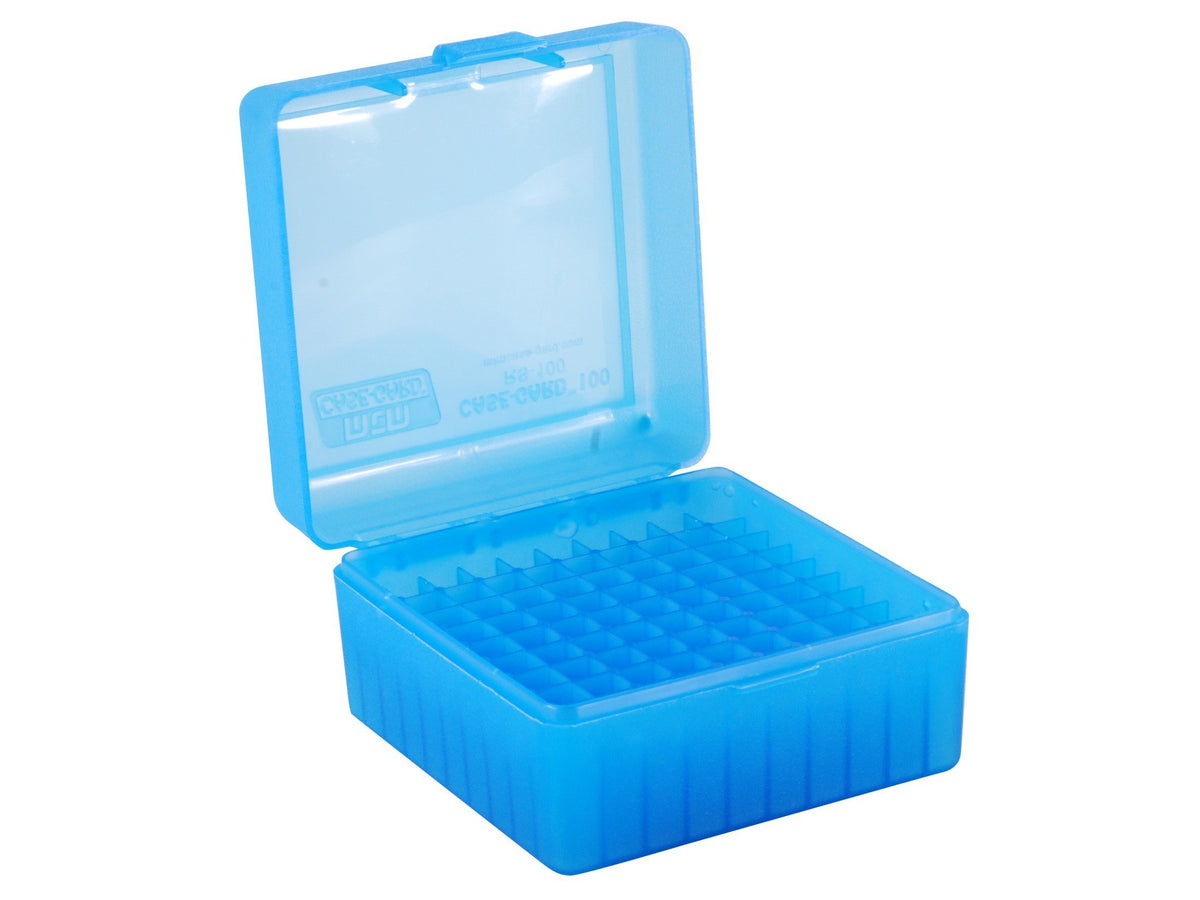 MTM Flip-Top Ammo Box 17 Remington, 204 Ruger, 223 Remington - 100 Colpi Con Cerniera - Blu