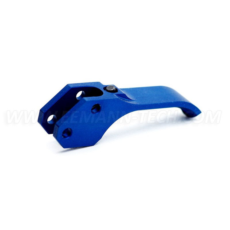 Eemann Tech Trigger For CZ 75 Front-Shifted/Long Fingers, Serrated - Blue