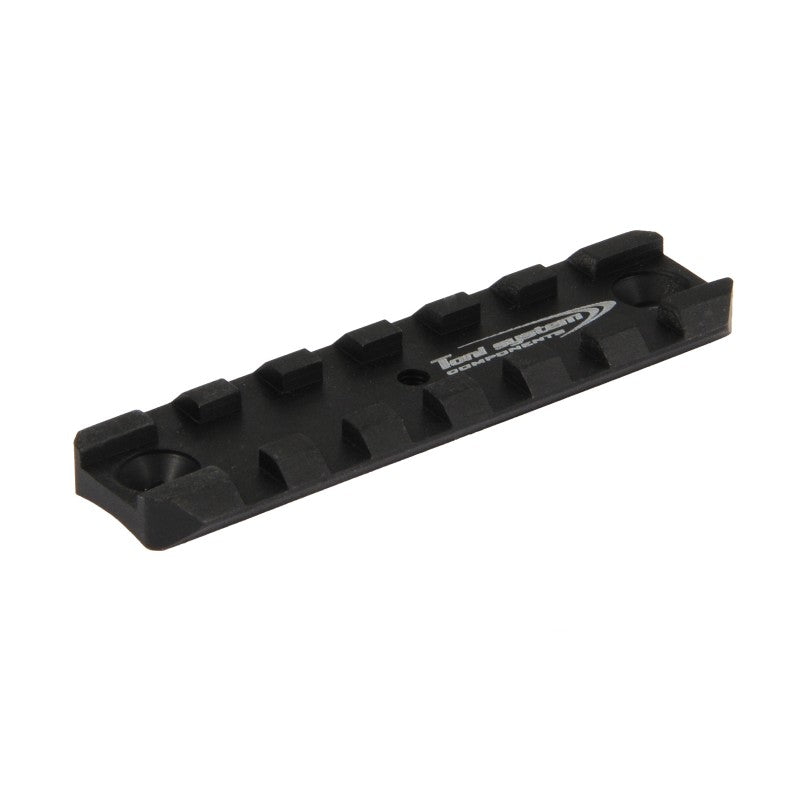Toni System Slitta Picatinny AR15 ultra corta 74 mm, interasse 61,5 mm – Nero