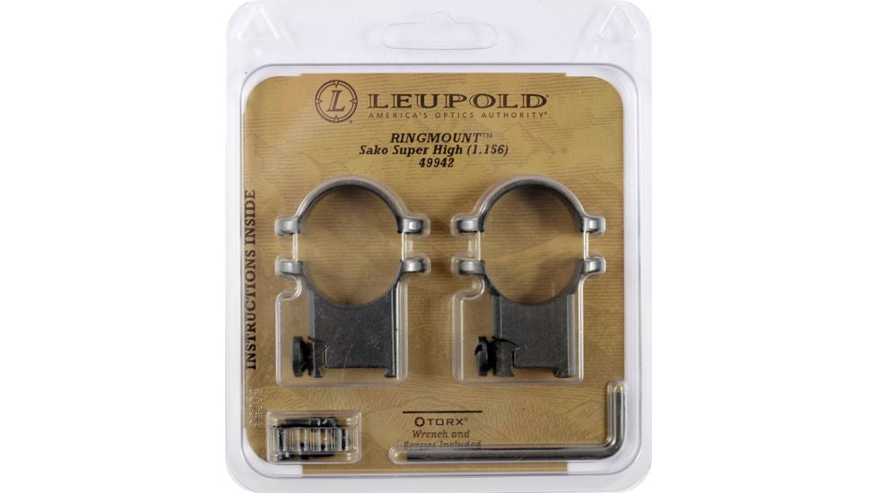 Leupold Sako Ring Mounts 1in Super High - Gloss Black