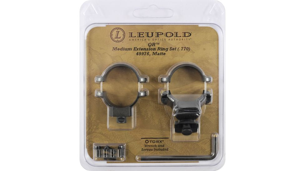 Leupold Quick Release Riflescope Rings Tube 1in Extension Medium - Black