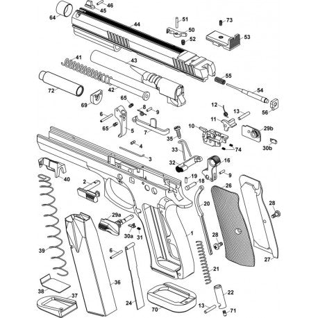 CZ Firing Pin Plate CZ 75 TS - Black