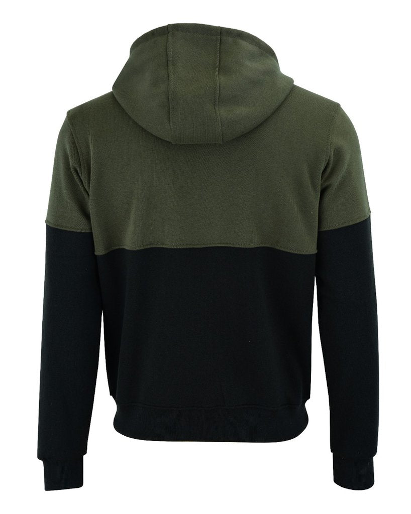 KONUSTEX - Felpa LYSEO verde nera con cappuccio - XLarge