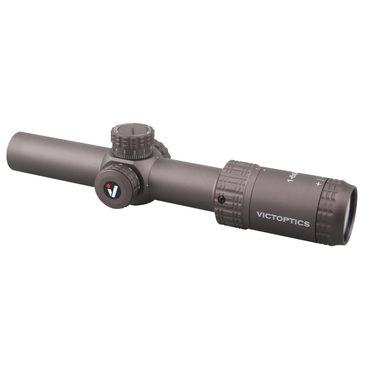 VictOptics Riflescope S6 30mm Tube 1-6x24 SFP Illuminated VI-CTSIX Reticle Coyote