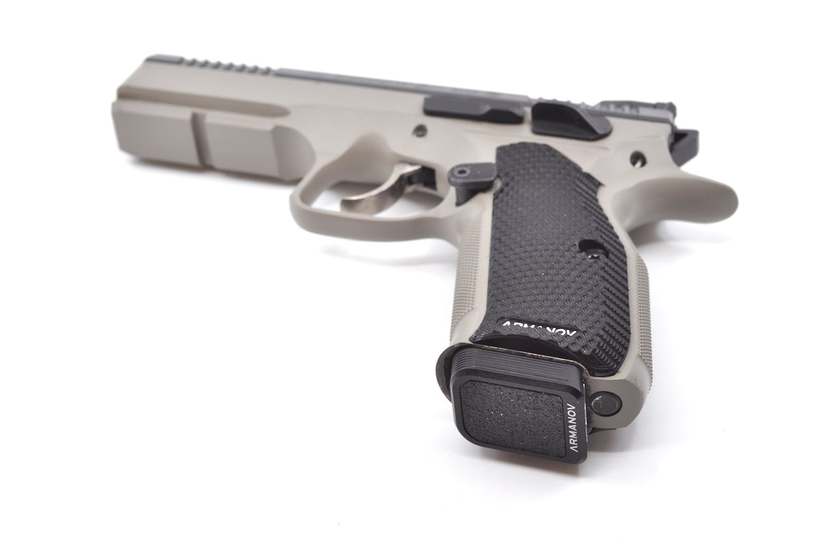 Armanov fondello caricatore Race +1 per CZ Shadow 2, SP-01 e CZ 75 – Nero – vista 4