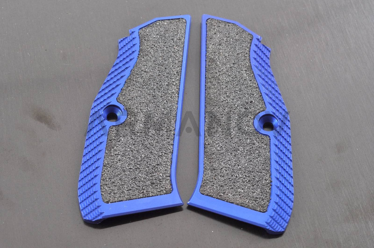 Armanov Pistol Grips MaXXXGrip Technology For CZ Shadow 2, SP01 - Factory Size - Anodized Blue