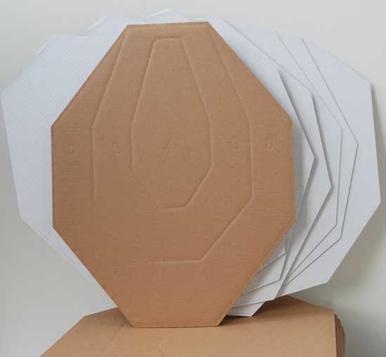 R2 USA IPSC Cardboard Targets White Back - 50 Pack