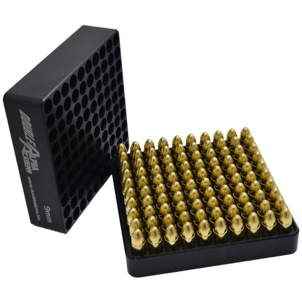 Double Alpha Academy tampone 9 mm a 100 sedi con vassoio ribaltabile – nero