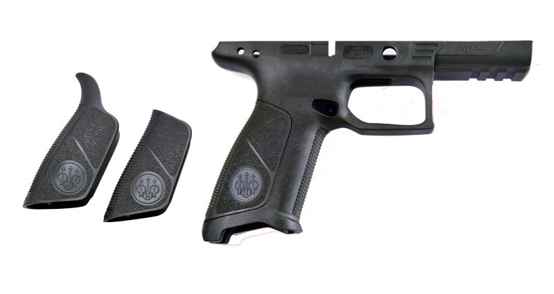 Beretta No Finger Grooves Grip for APX with two additional Backstraps - Black