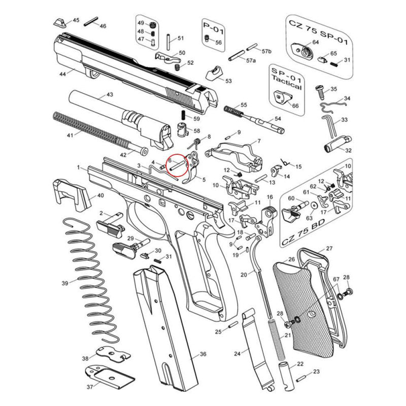 Eemann Tech Trigger Pin For CZ