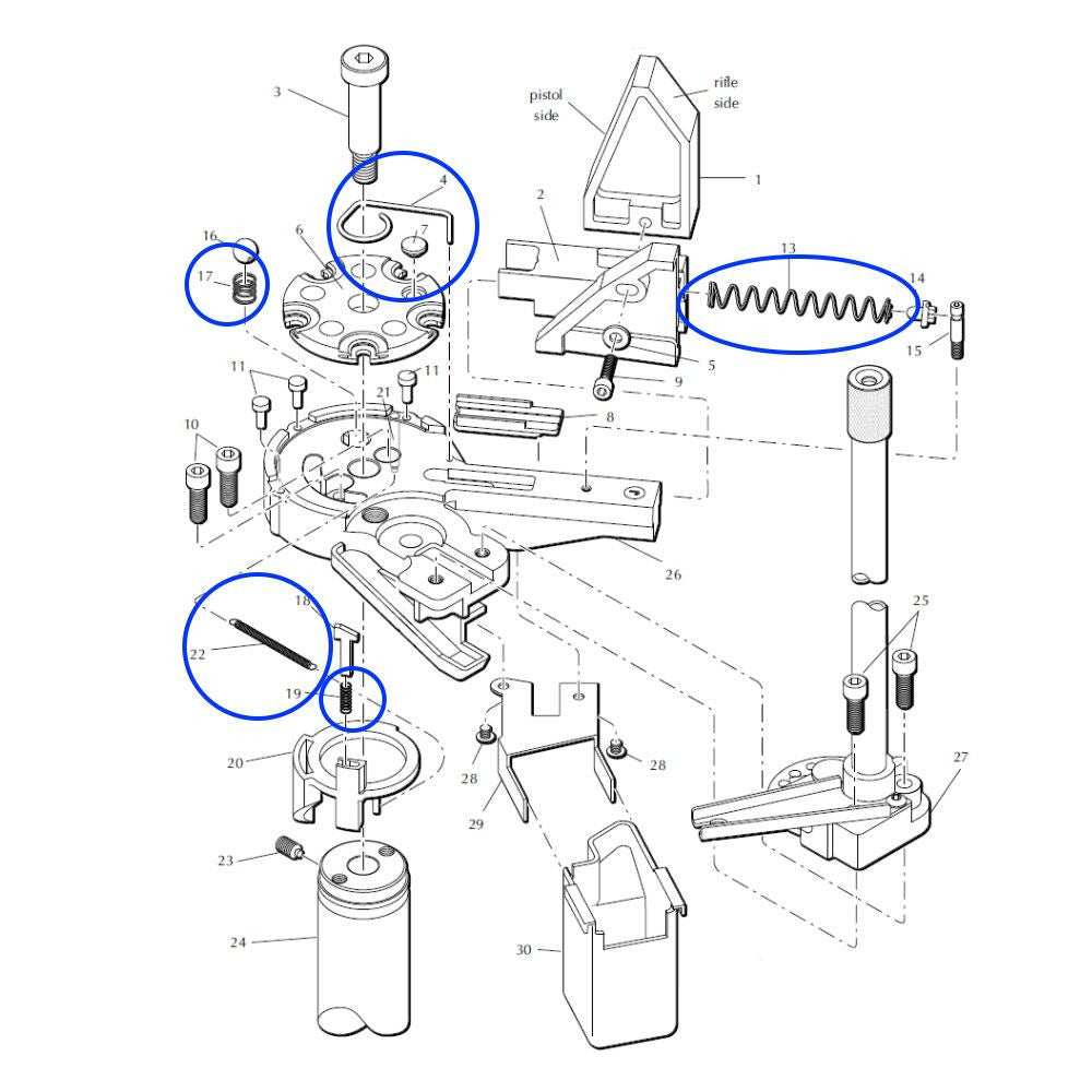 Eemann Tech Springs Kit For Dillon XL650