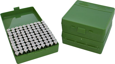 MTM - Flip-Top Ammo Box 38 Special 357 Magnum - 100 colpi Green