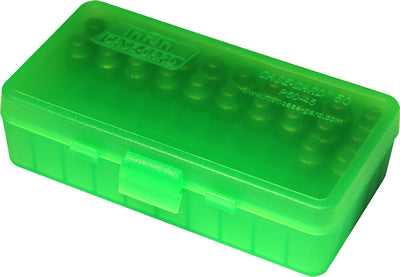 MTM - Flip-Top Ammo Box 380 ACP 9 Luger - 50 Colpi Green