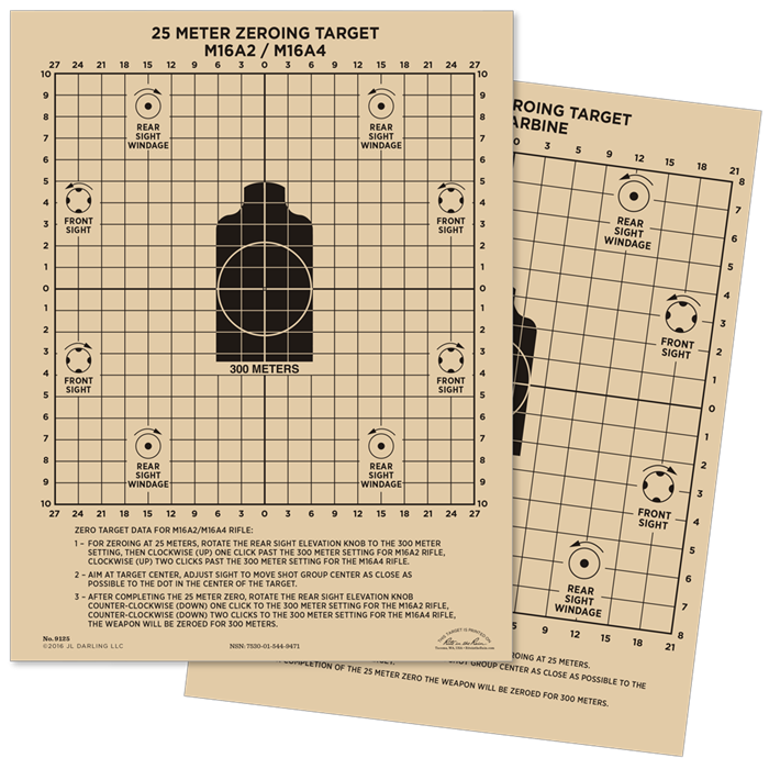 Rite In The Rain 25 Meter Zeroing Target