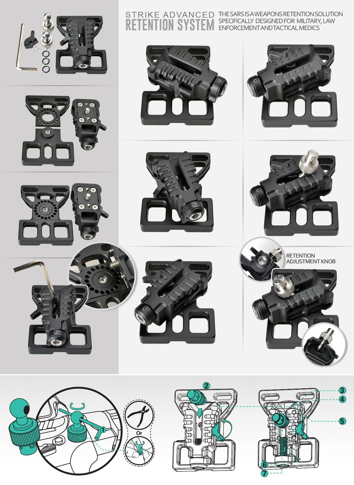 Strike Industries Advanced Retention System SARS con holster QD, immagine 5 di 5
