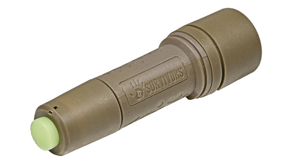 12 Survivors GeoSpark Waterproof Flashlight 150 Lumens - Tan
