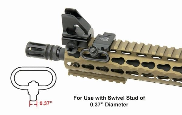 UTG QD Sling Swivel Adaptor, Picatinny 45 Degree Angled Offset