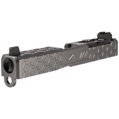 ZEV Technologies Hexcut Stripped Slide With RMR Plate, Glock 17 Gen 4, Gray