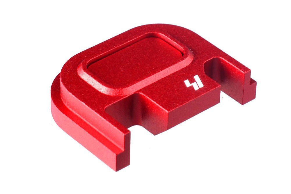 Slide Cover Plate Strike Industries V1 rosso per Glock