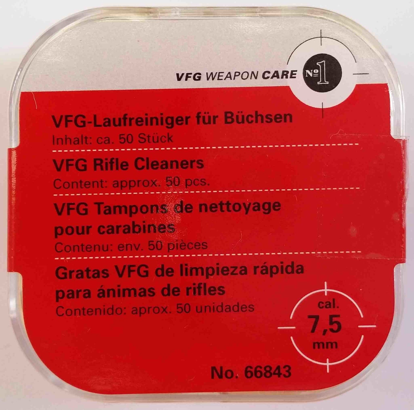 VFG Weapon Care Feltrini 7,5mm Box 50pz.