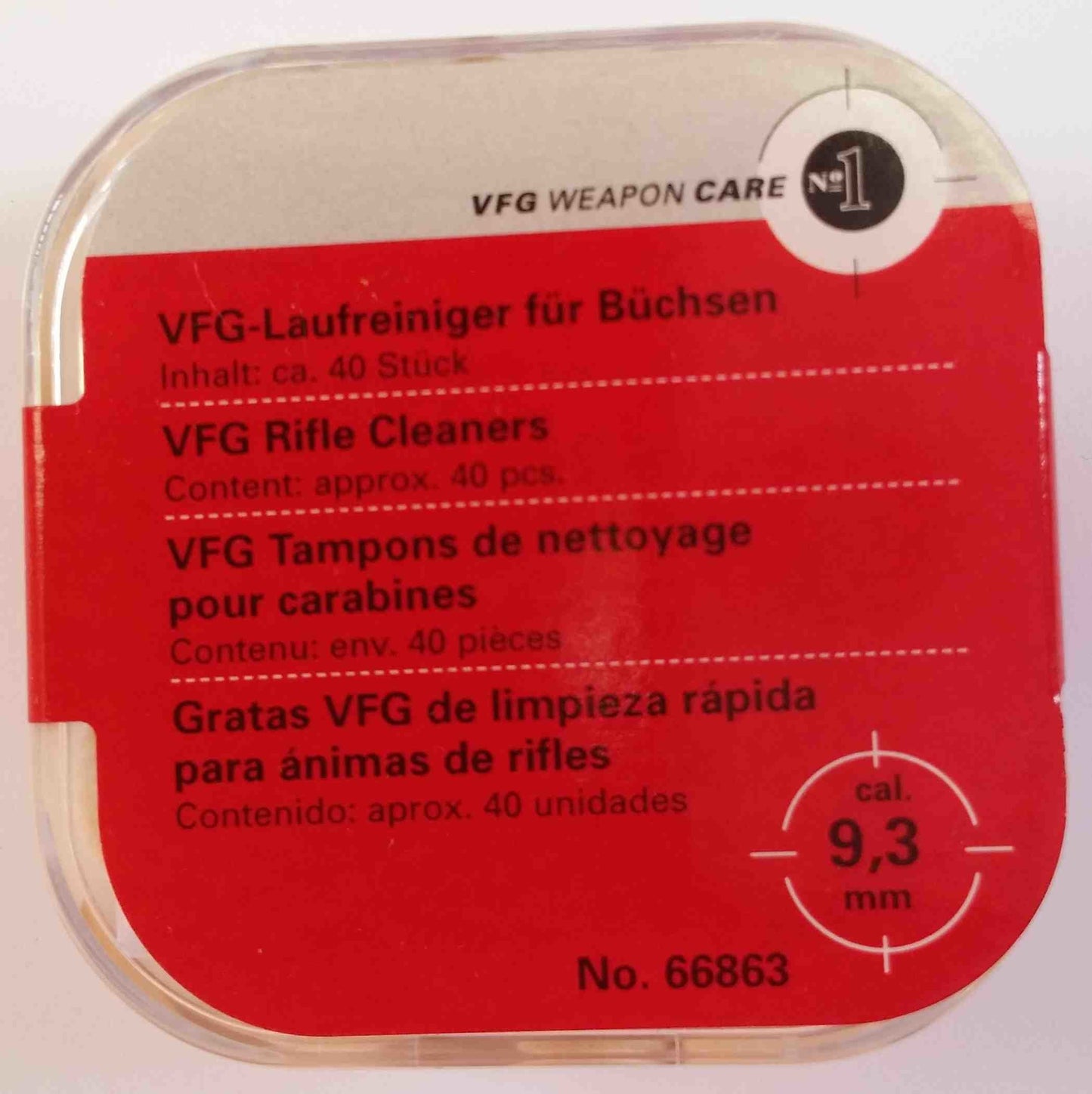 VFG Weapon Care Feltrini 9,3mm Box 40pz.
