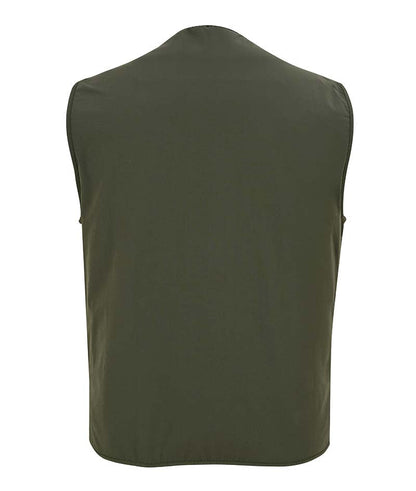 Gilet Konustex Verdalis verde, vista posteriore