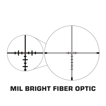 Reticolo MIL Bright Fiber Optic del cannocchiale Swampfox Tomahawk II