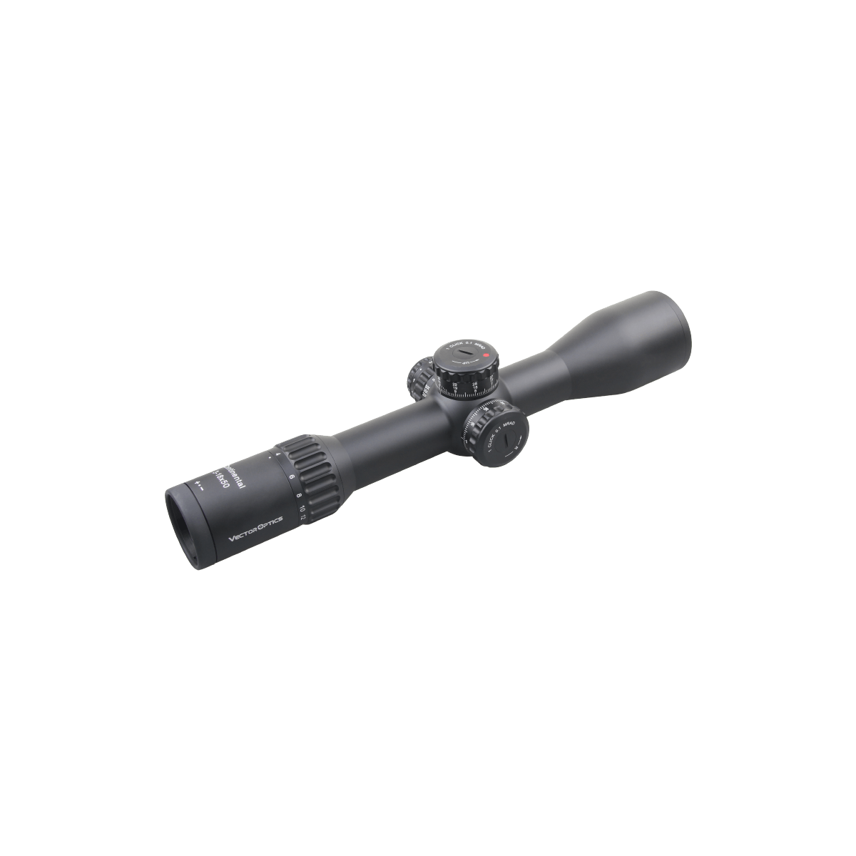 Torrette con zero stop del Vector Optics Continental x6 3-18x50 FFP