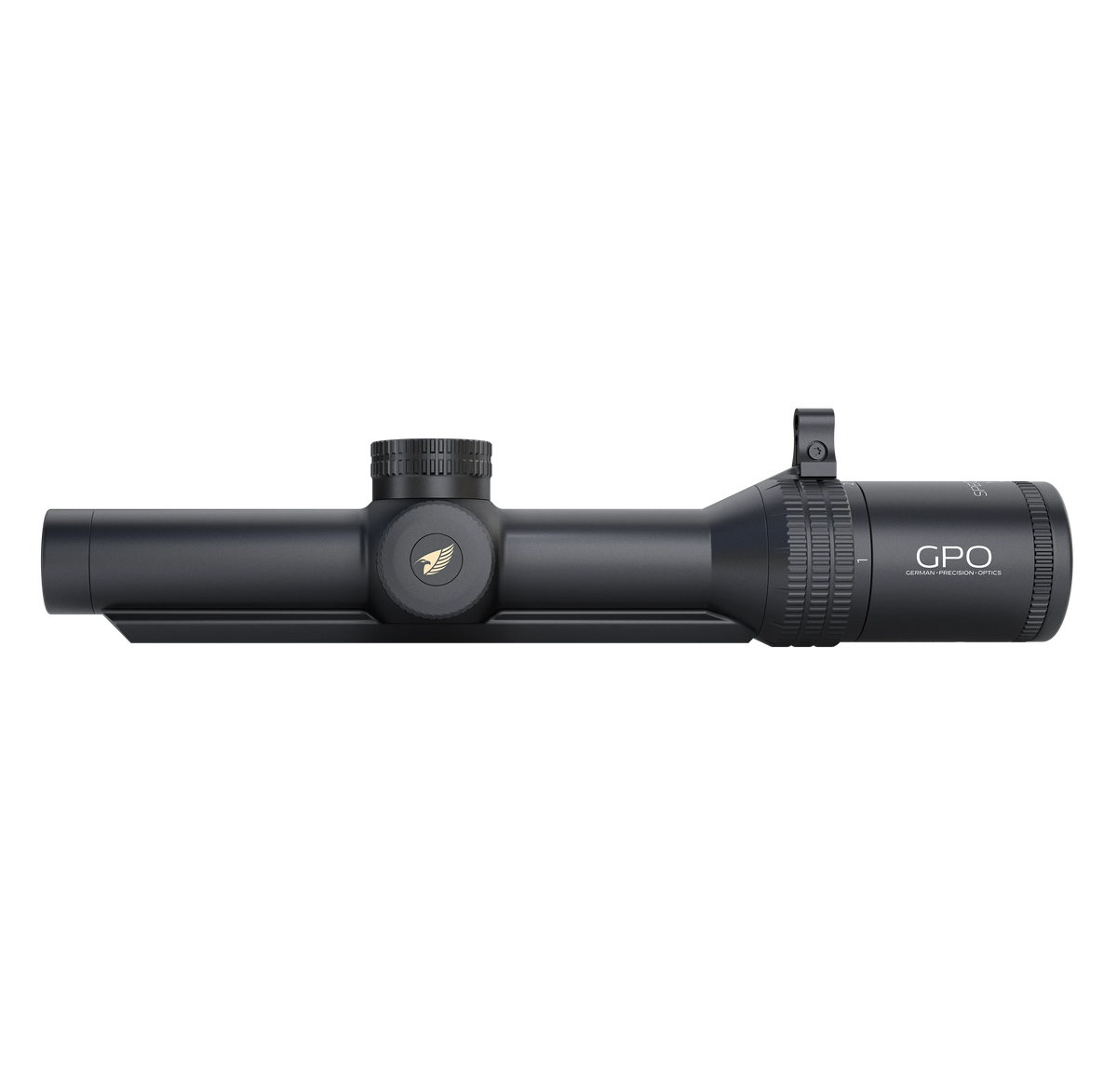 GPO Spectra 8x 1-8x24i Rail, vista laterale con slitta