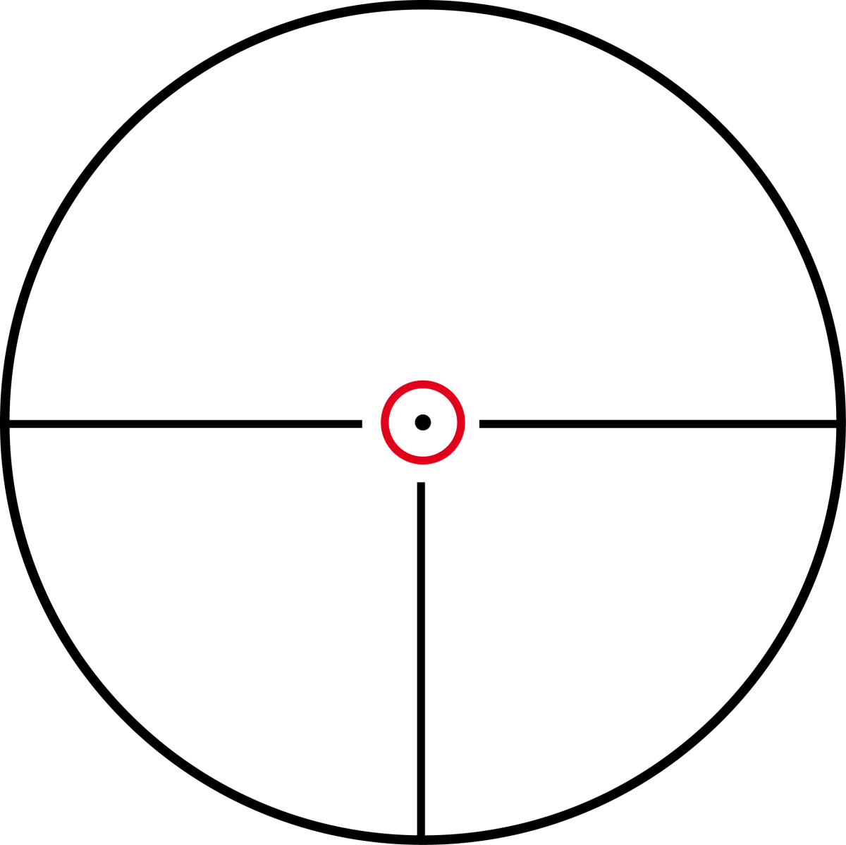 Reticolo Circle-Dot illuminato del Konus Konuspro M-30 1-4x24