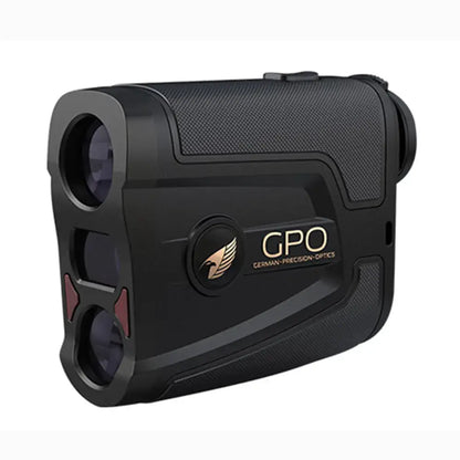GPO RangeTracker 1800 telemetro 6x20 nero, vista di tre quarti