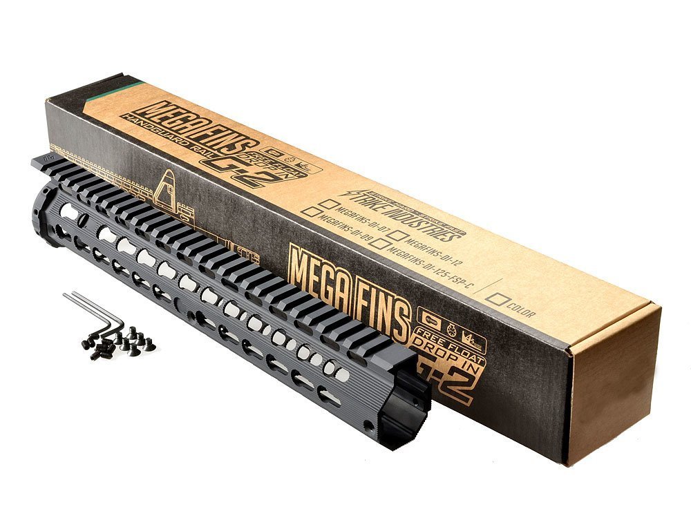 Strike Industries handguard Mega Fins Drop-In KeyMod per AR-15 12" nero, immagine 5 di 8