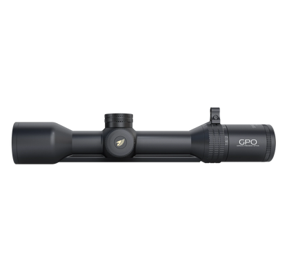 GPO Spectra 8x 1,6-13x44i Rail, vista laterale con slitta di montaggio integrata