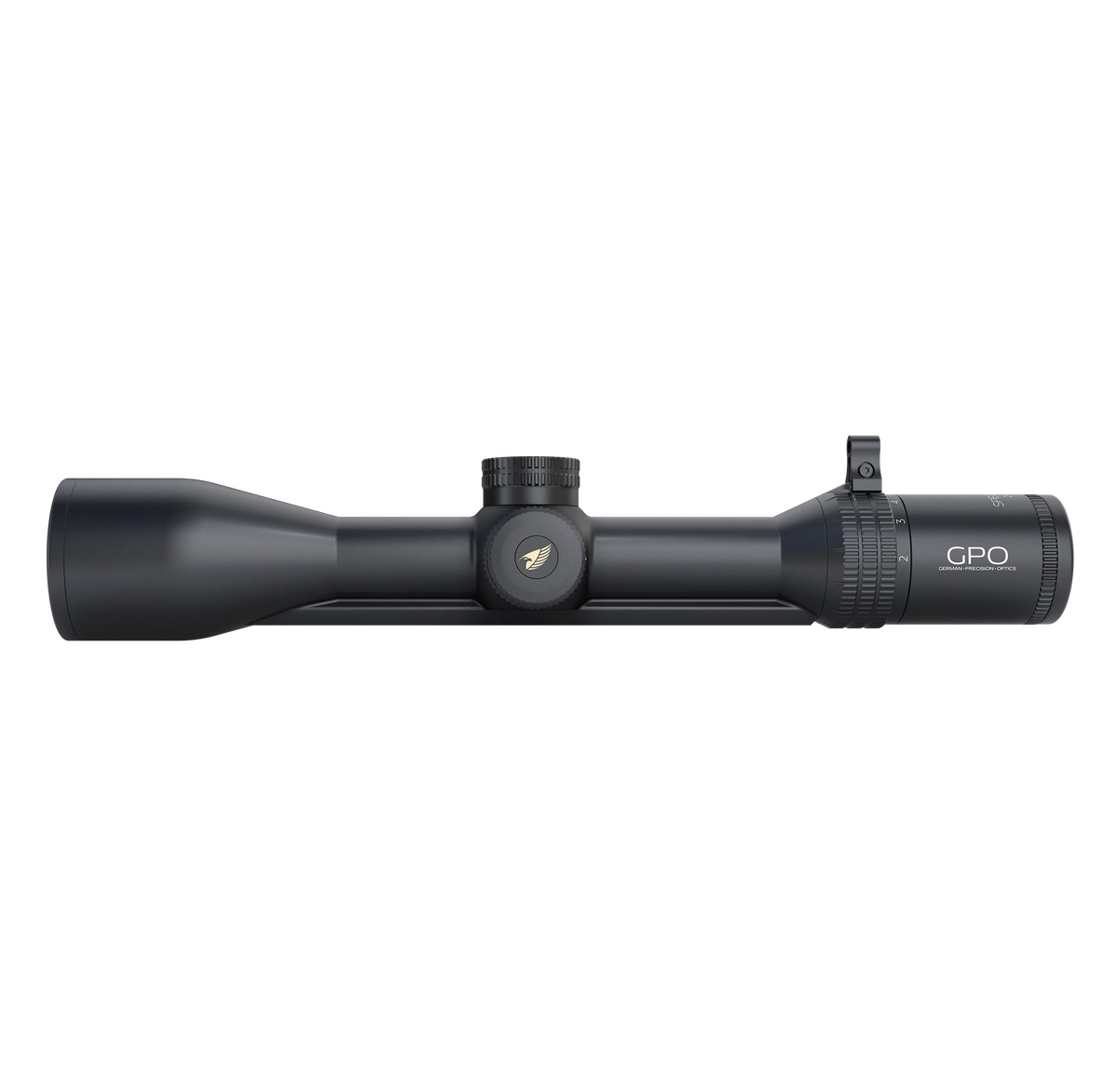 GPO Spectra 8x 2-16x50i Rail, vista laterale con slitta di montaggio integrata